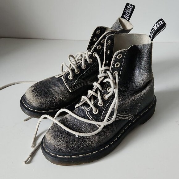 DR. MARTENS | Pascal 8 Eye Boots gray Sz 6 - Picture 2 of 6